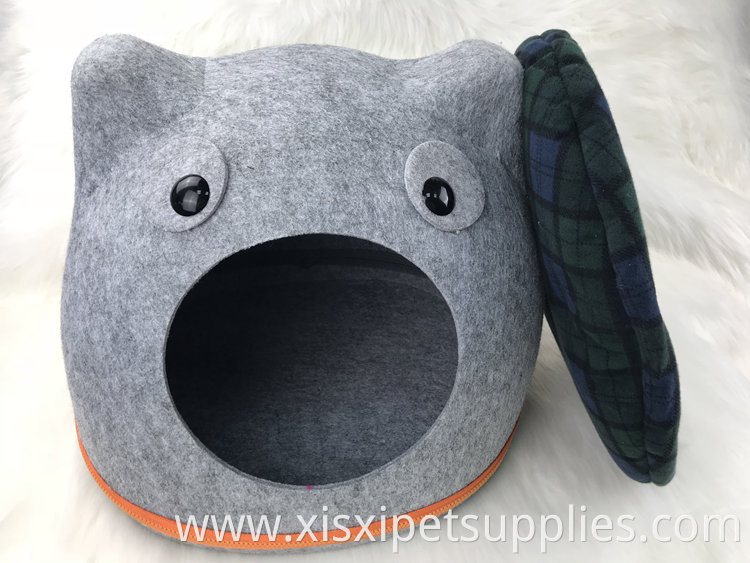New Design Warm Comfortable Felt Cat Cave Beds Soft Bed For Cat